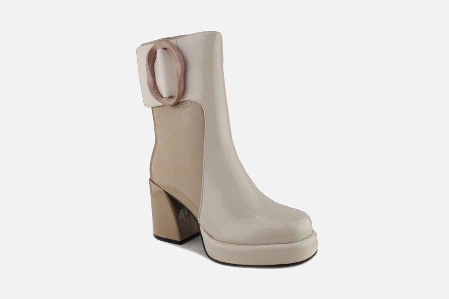 Women Noa Harmon | Noa Harmon - Nolita Ice Sand Ankle Boots On Labotte