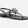 Women Moda Positano | Moda Positano - Pompei Noir Sandals On Labotte