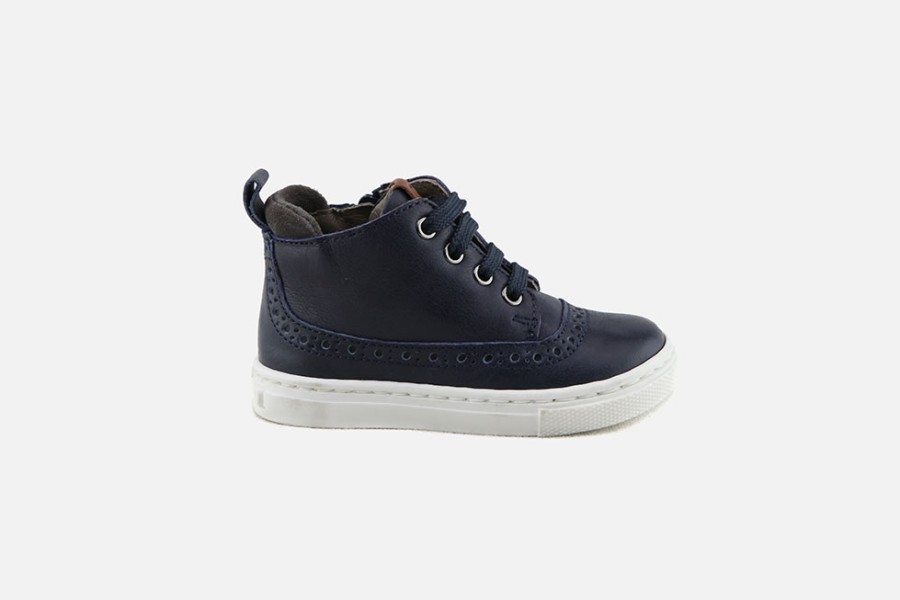 Boys Romagnoli | Romagnoli - Petitou Bleu Lace-Up Boots On Labotte