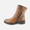 Women Paula Urban | Paula Urban - Maya Mid Brown Ankle Boots On Labotte