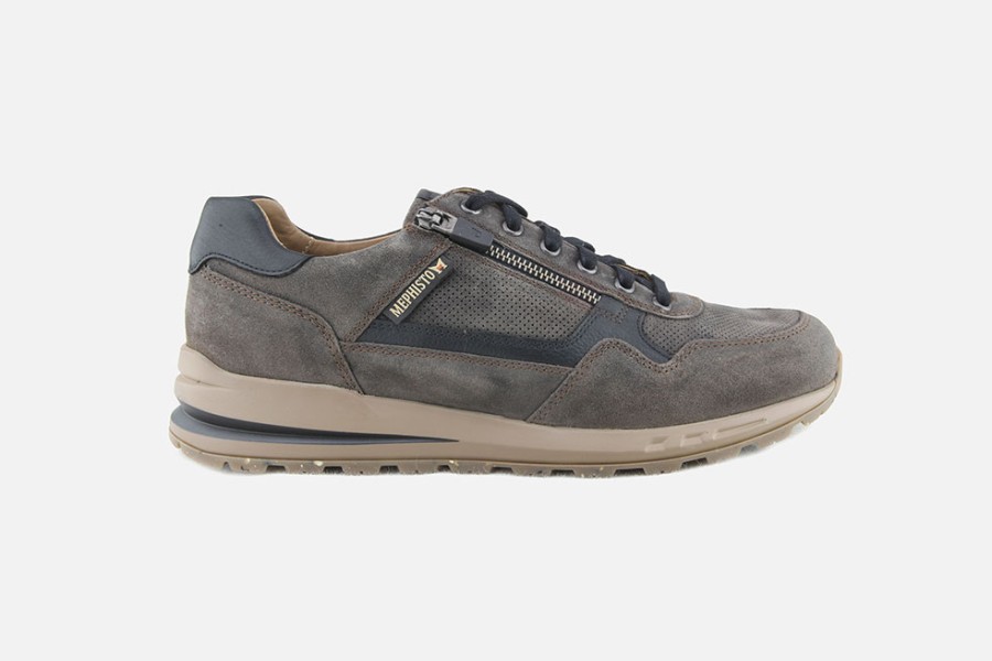 Men Mephisto | Mephisto - Bradley Walnut Sneakers On Labotte