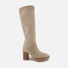 Women Pedro Miralles | Pedro Miralles - Forever Stretch Sand Boots On Labotte