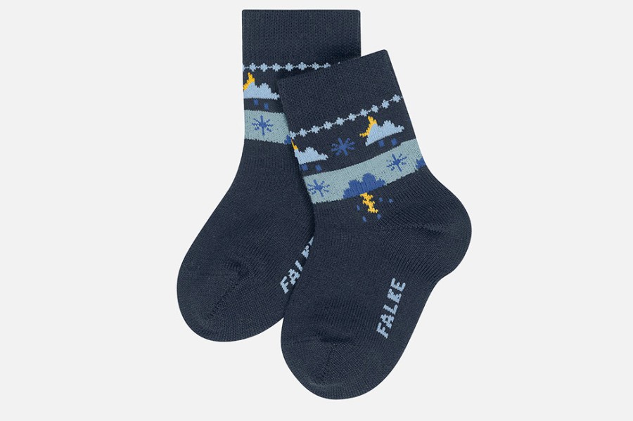 Girls Falke | Falke - Weather Socks Navy Socks On Labotte