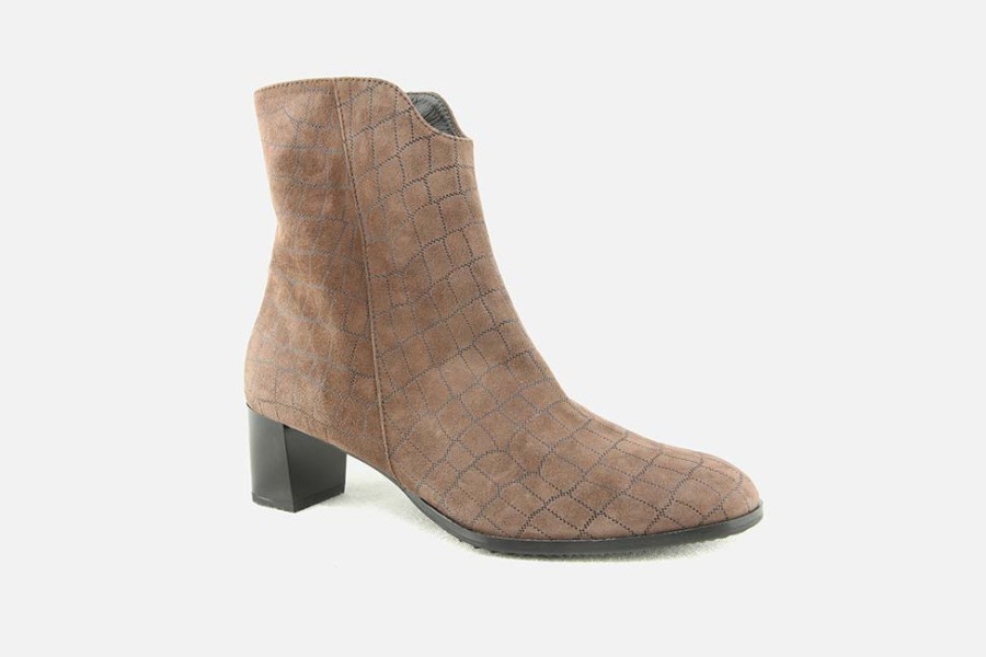 Women Brunate | Brunate - Bellay Tabacco Print Ankle Boots On Labotte