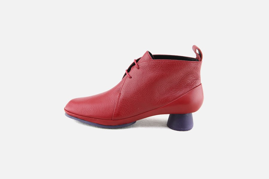 Women Camper | Camper - Alright Mid Rouge Lace-Up Boots On Labotte