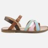 Girls Romagnoli | Romagnoli - Tricia Choco Pastel Sandals On Labotte