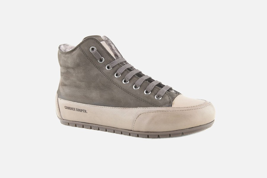 Women Candice Cooper | Candice Cooper - Plus Fur Taupe Brown Lace-Up Boots On Labotte