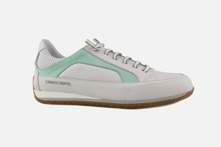 Women Candice Cooper | Candice Cooper - Runlo Flash White Mint Sneakers On Labotte