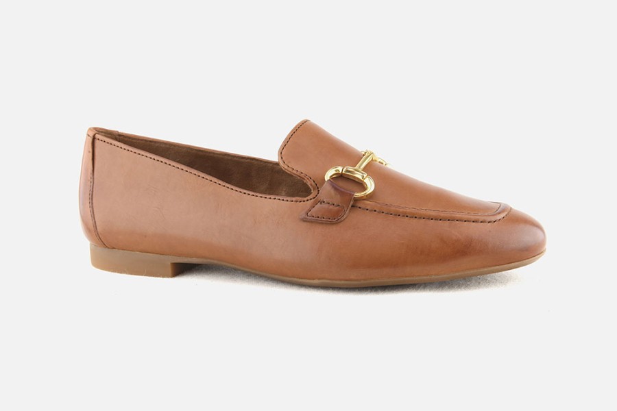 Women Paul Green | Paul Green - Paris Cognac Loafers On Labotte