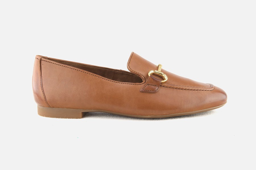 Women Paul Green | Paul Green - Paris Cognac Loafers On Labotte