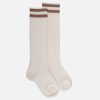 Girls Doré Doré | Dore Dore - Anguille 513570 E Ecru Knee High Socks On Labotte