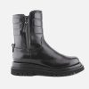 Women Fabi | Fabi - Fabi Biker Black Ankle Boots On Labotte