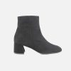 Women Brunate | Brunate - Bruges Daim Noir Ankle Boots On Labotte