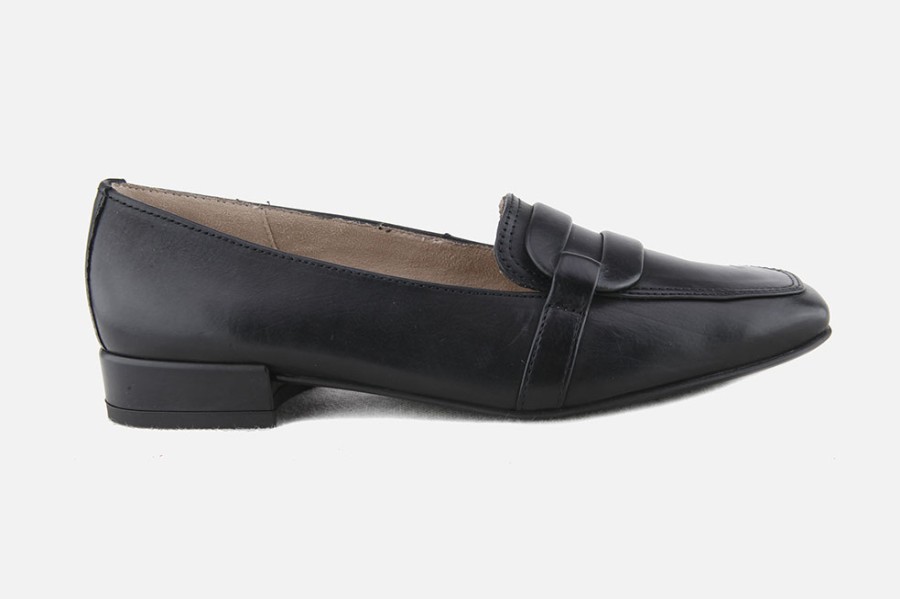 Women Paul Green | Paul Green - Partita Lisse Noir Loafers On Labotte