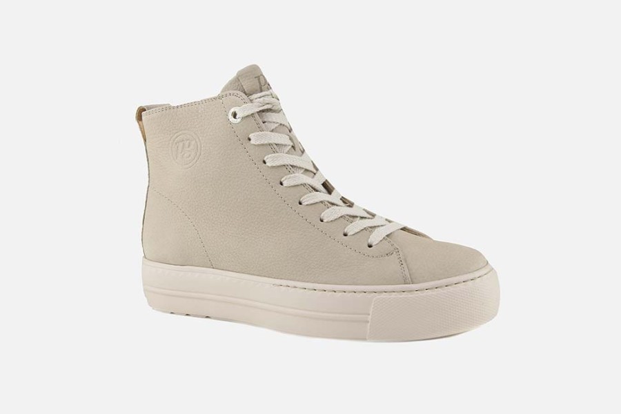 Women Paul Green | Paul Green - Platinum Sandy Lace-Up Boots On Labotte