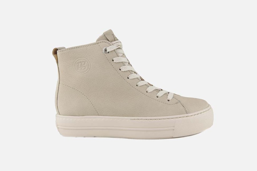 Women Paul Green | Paul Green - Platinum Sandy Lace-Up Boots On Labotte