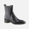 Women Muratti | Muratti - Roncherolles Lisse Noir Ankle Boots On Labotte
