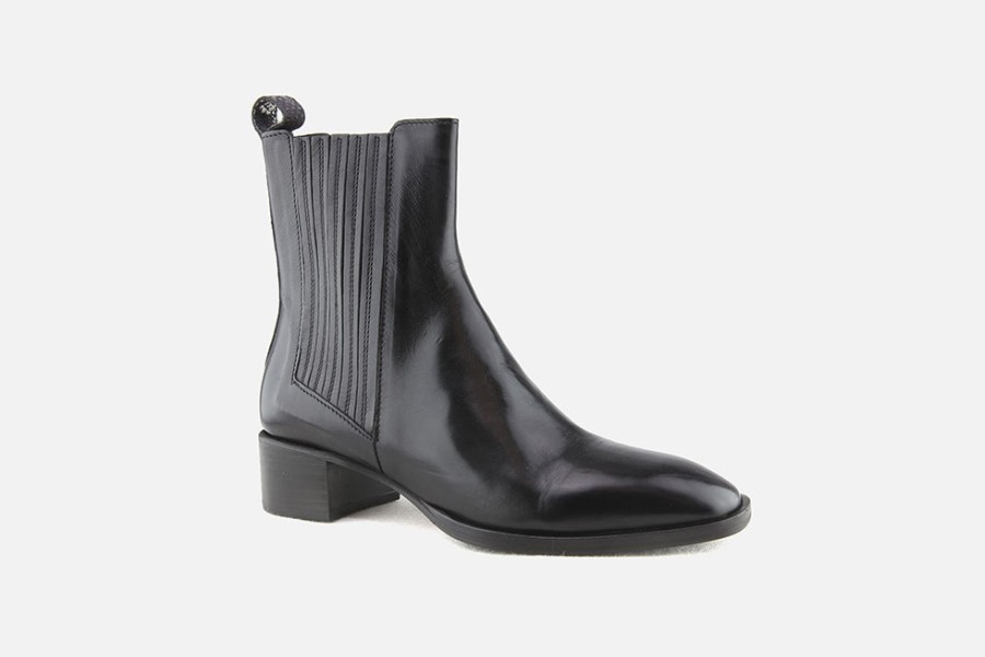 Women Muratti | Muratti - Roncherolles Lisse Noir Ankle Boots On Labotte