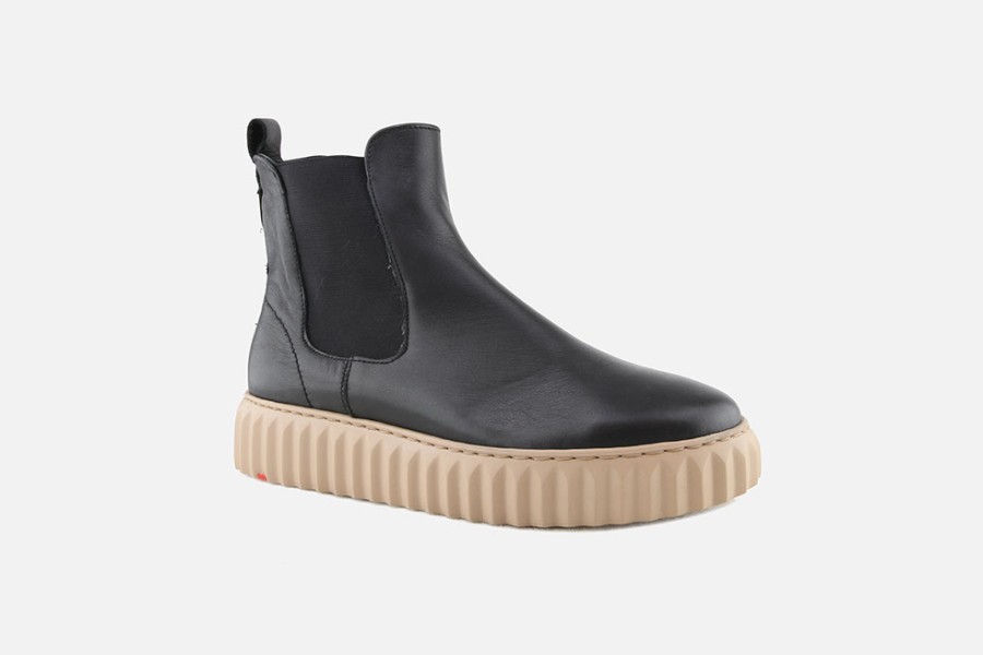 Women LLOYD | Lloyd - Greco Lisse Noir Ankle Boots On Labotte