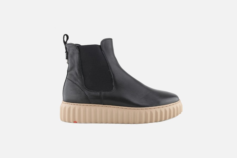 Women LLOYD | Lloyd - Greco Lisse Noir Ankle Boots On Labotte