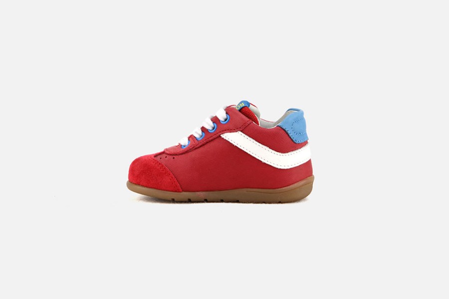 Boys Romagnoli | Romagnoli - Melvy Rouge Lace-Up Boots On Labotte