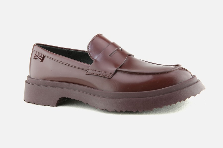 Women Camper | Camper - Walden Moc Bordeaux Loafers On Labotte