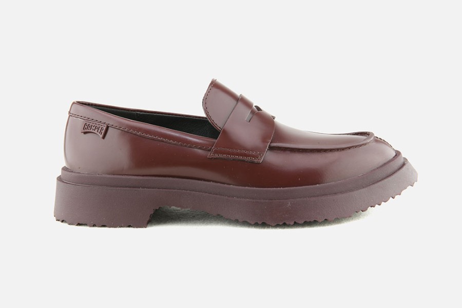 Women Camper | Camper - Walden Moc Bordeaux Loafers On Labotte