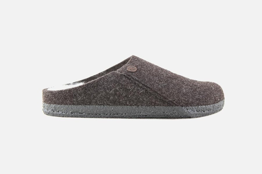 Women Birkenstock | Birkenstock - Zermatt Fur Moka Low Slippers On Labotte