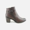 Women Paula Urban | Paula Urban - Messidor Marron Ankle Boots On Labotte