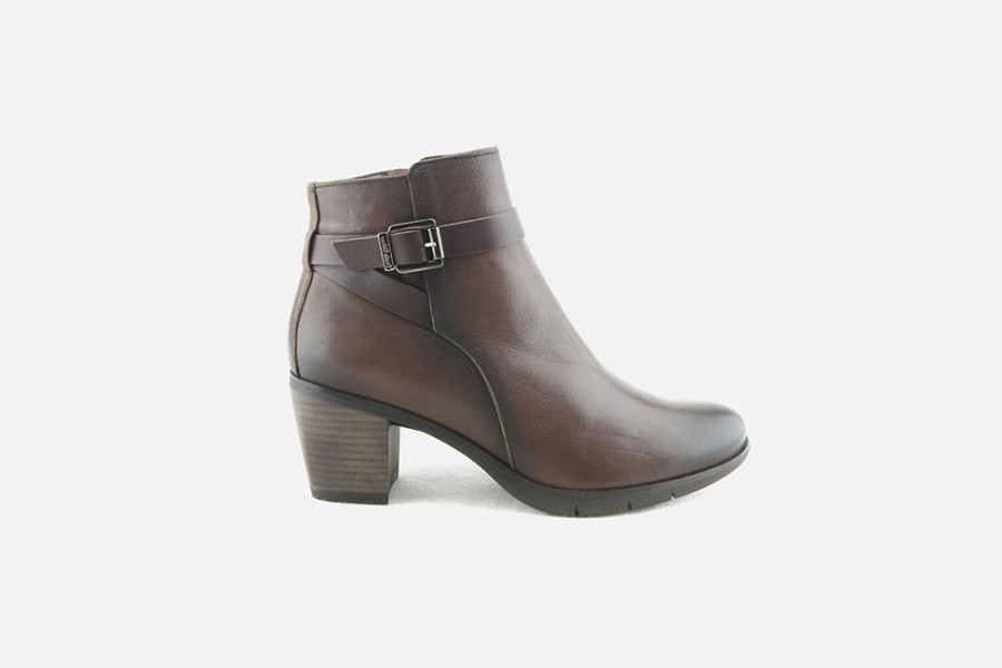 Women Paula Urban | Paula Urban - Messidor Marron Ankle Boots On Labotte