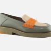 Women Pertini | Pertini - Spring Celadon Mandarine Loafers On Labotte