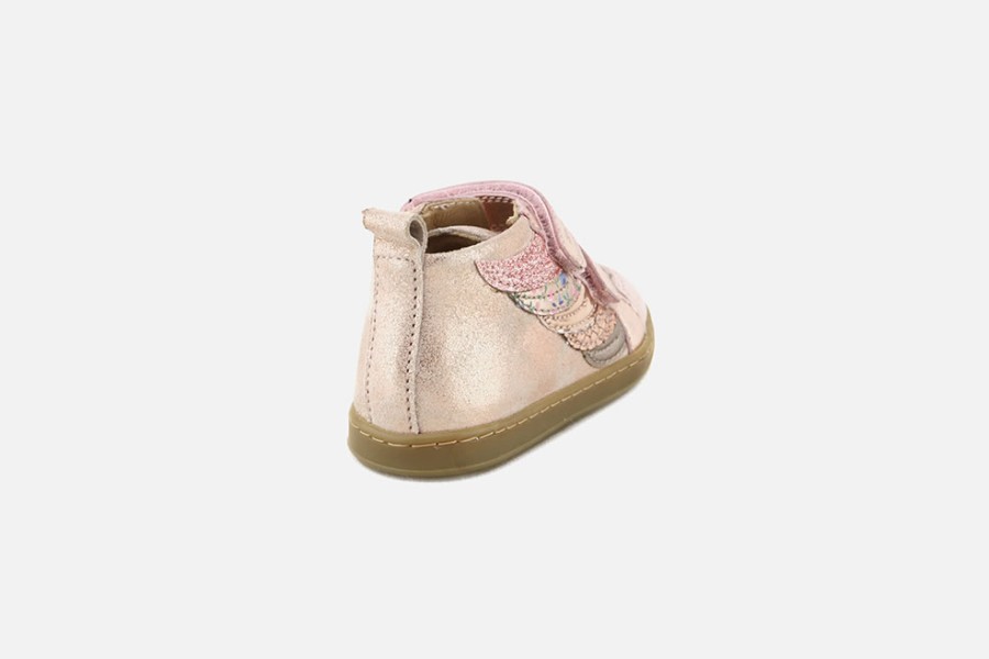 Girls Shoo Pom | Shoo Pom - Bouba Scratch Wing Nude Cooper Velcro Shoes On Labotte