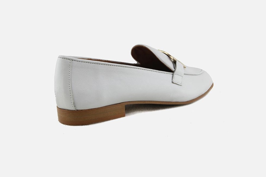 Women Jhay | Jhay - Vivace Blanc Loafers On Labotte