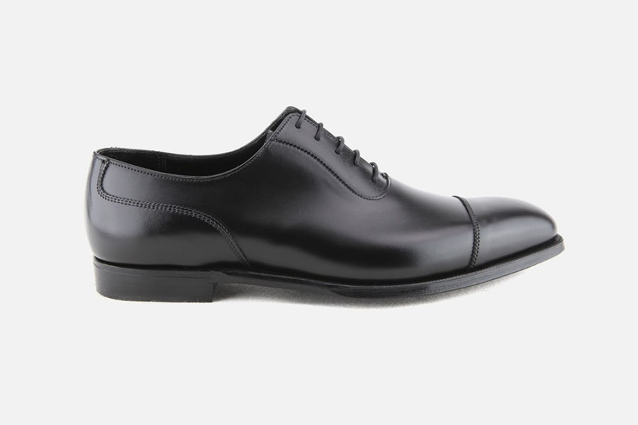 Men Crockett & Jones | Crockett & Jones - Egerton Black Oxfords On Labotte