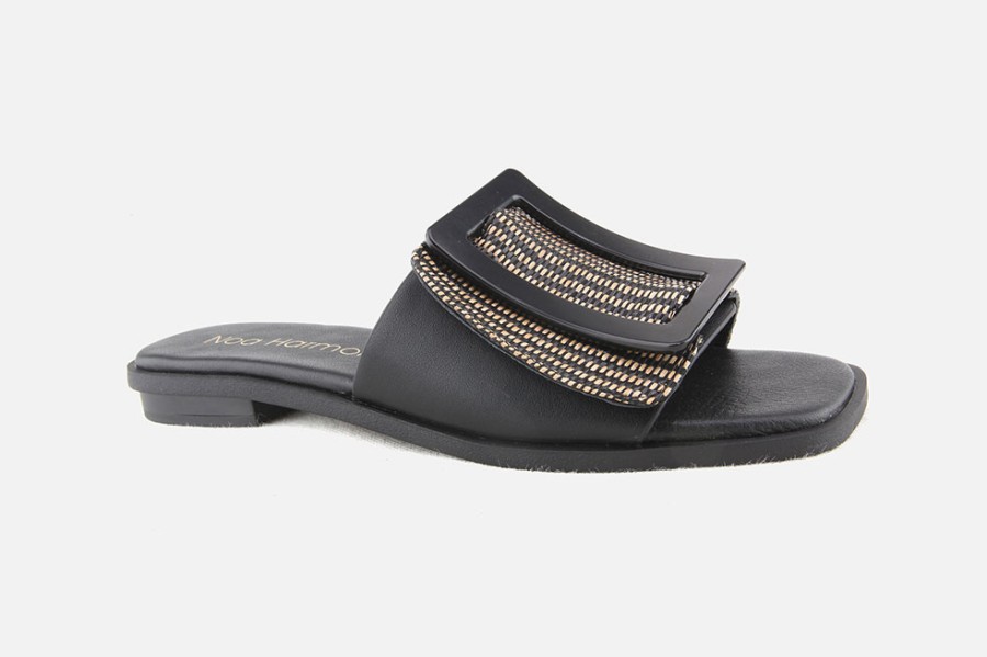 Women Noa Harmon | Noa Harmon - Noamelle Noir Sandals On Labotte