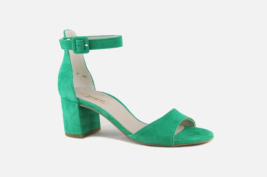 Women Paul Green | Paul Green - Parador Vert Sandals On Labotte