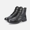 Women Mephisto | Mephisto - Stacie Lisse Noir Lace-Up Boots On Labotte