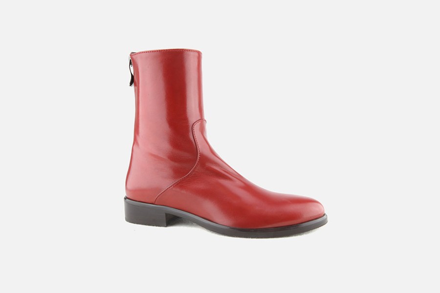 Women Lorenzo Masiero | Lorenzo Masiero - Lizzy Rouge Venitien Ankle Boots On Labotte