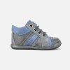 Boys Bellamy | Bellamy - Aldo Gris Bleu Lace-Up Boots On Labotte