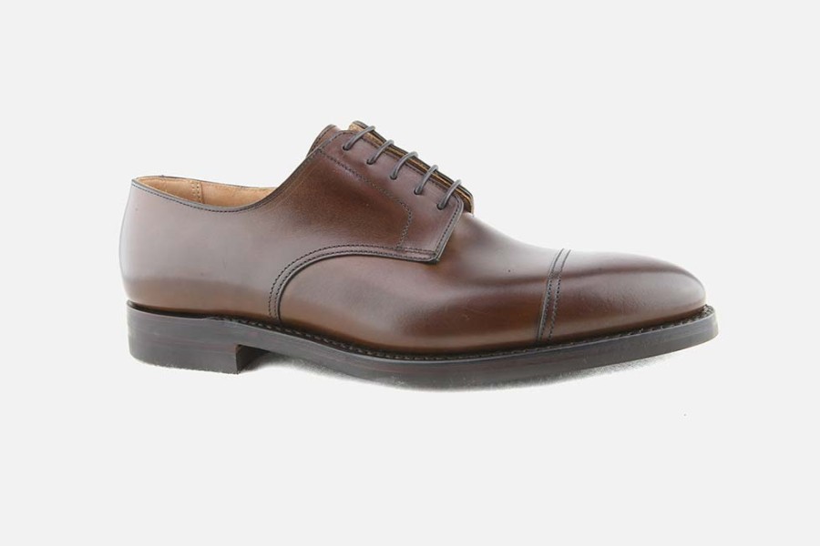 Men Crockett & Jones | Crockett & Jones - Ripon Dark Brown Derbies On Labotte