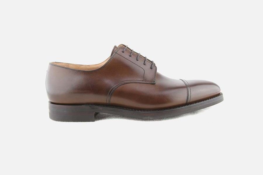 Men Crockett & Jones | Crockett & Jones - Ripon Dark Brown Derbies On Labotte