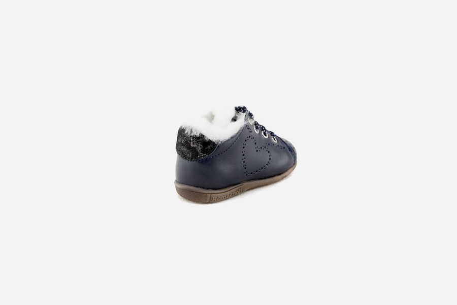 Girls Romagnoli | Romagnoli - Mildrina Blue Lace-Up Boots On Labotte