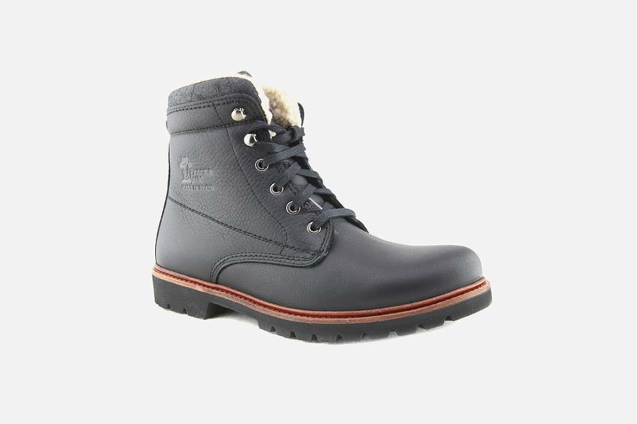 Men Panama Jack | Panama Jack - Panama03 Aviator Noir Lace-Up Boots On Labotte