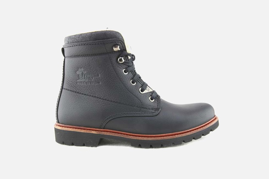 Men Panama Jack | Panama Jack - Panama03 Aviator Noir Lace-Up Boots On Labotte