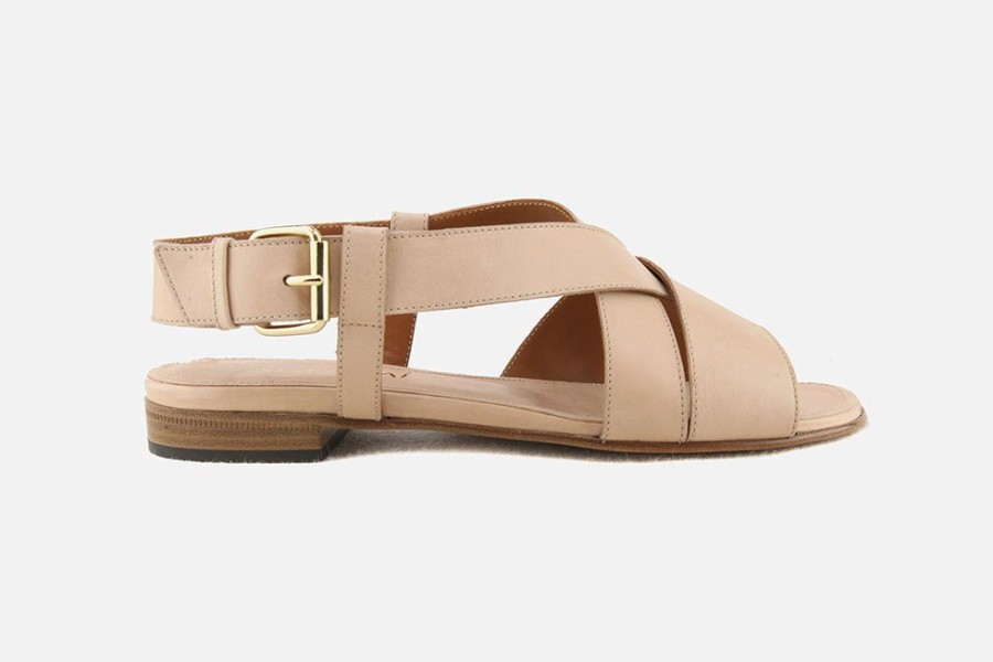 Women Artami | Artami - Okoume Nude Sandals On Labotte