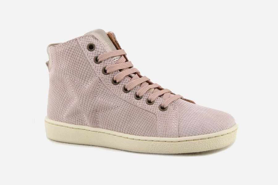 Girls Bisgaard | Bisgaard - Gaia Blush Lace-Up Boots On Labotte