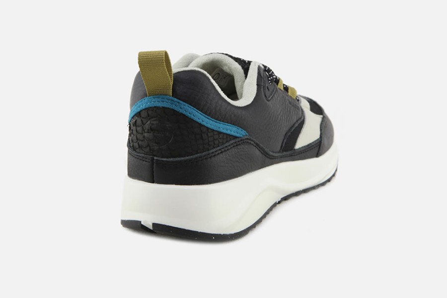 Women Woden | Woden - Malou Leather Black Sneakers On Labotte