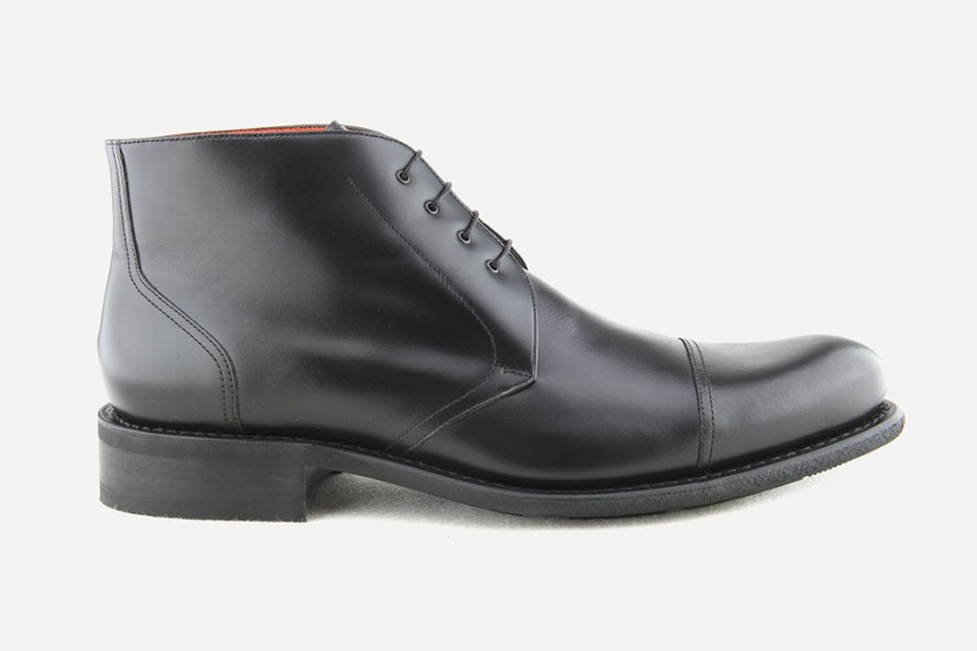 Men Paraboot | Paraboot - Lorsen Lisse Noir Lace-Up Boots On Labotte