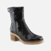 Women Jhay | Jhay - Verano Lack Black Ankle Boots On Labotte