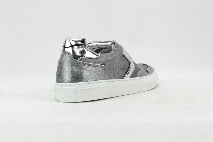 Women Voile Blanche | Voile Blanche - Racket Silver Sneakers On Labotte